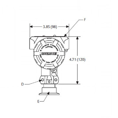 Transmetteur de pression hygiénique de Rosem-Ount d'émetteur de différence de pression de transmetteur de pression du Rose-bâti 2090F