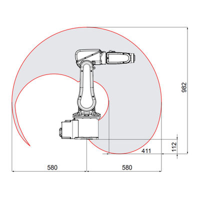 ABB IRB 120 bras robotique industriel de 6 axes pour la charge utile flexible et compacte de bras de robot industriel de production 3 kilogrammes