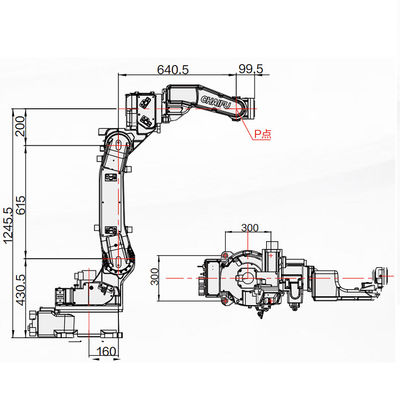 Robot de soudure automatique SF6-C1400 avec des chalumeaux en tant que 6KG portée de la charge utile 1440MM comme machine de soudure