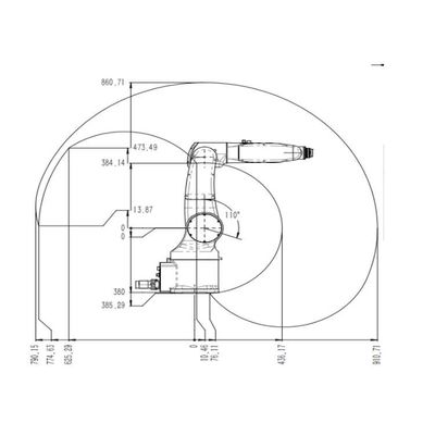 Axe robotique éducatif du bras 6 de la Chine TKB070-7KG-910mm de robot en tant que robot industriel