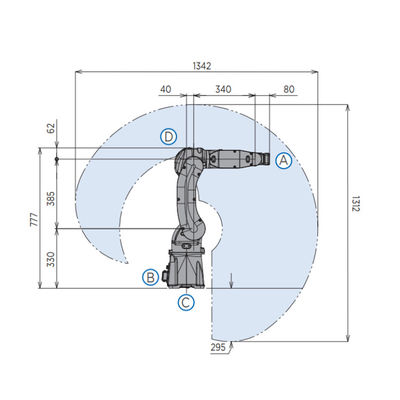 palletizer de robot industriel du yaskawa MOTOMAN-GP7 pour le robot de cueillette d'entrepôt avec l'axe du bras 6 de robot