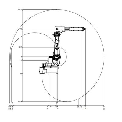 Manipulation de l'axe robotique du bras 6 Chine TKB1600-12KG-1410mm en tant que robots universels