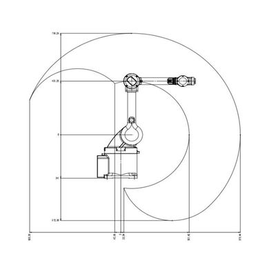 Axe du robot industriel 6 Chine TKB800-6kg-876mm pour charger le robot universel