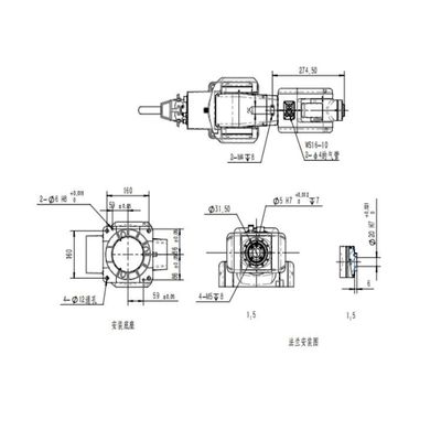 Axe robotique matériel du bras 6 du robot TRB050-3kg-616mm de manipulation en tant que robot universel