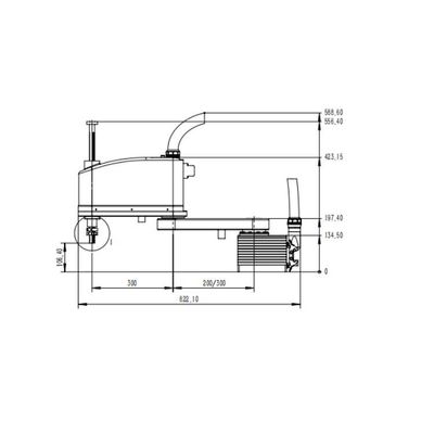 Clavier de l'axe STW030-3KG-500/600mm du bras 6 de robot industriel montant le robot de Scara