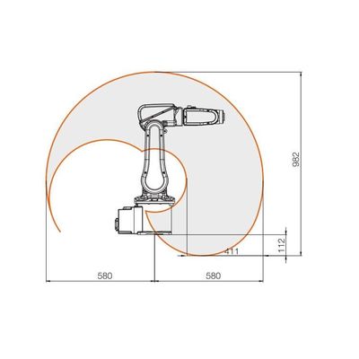 Petit robot industriel IRB 120 avec 6 axes bras robotique industriel pour le robot d'assemblage CNC