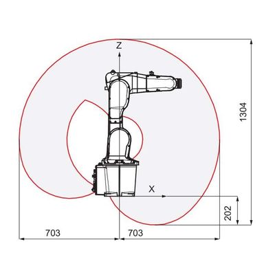 Bras robotique industriel IRB 1200-5/0.9 de Cobot robot de 6 axes en tant que manipulation du robot