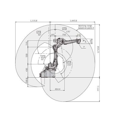 Armure de robot de soudage par arc 6 axe BA006N pour l'automatisation du soudage par arc CNC en tant que robot de soudage