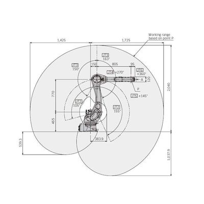 Armure de soudage robotisé 6 axes RA020N avec positionneur de soudage CNGBS comme autre équipement de soudage