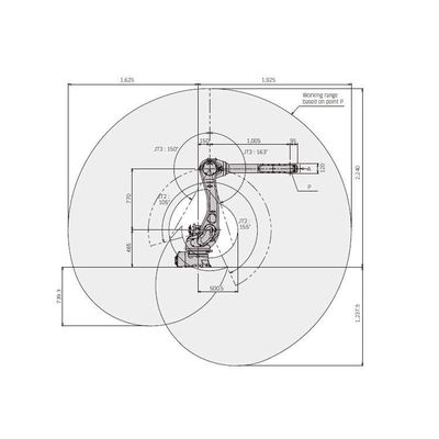 Armure robotique industrielle à 6 axes RS010L avec pinceau CNGBS pour manipuler l'automatisation en tant que robot industriel