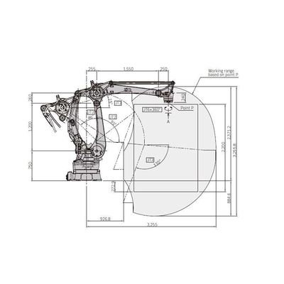 Robot palettiseur CP180L bras robotique à 4 axes pour l'automatisation de la palettisation en tant que robot palettisant