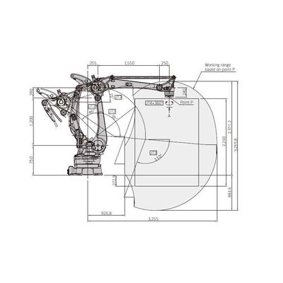 Charge utile robotique 700kg du manipulateur CP700L de bras pour pallettiser les robots industriels