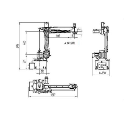 Axe robotique industriel SF8-K1492 du bras 4 pallettisant manipulant les robots industriels
