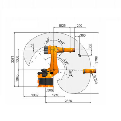Charge utile robotique 360Kg Palletizer robotique de bras de l'axe R2830 6 de Kr 360 de robot industriel