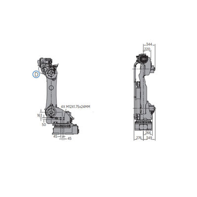 Robot MOTOMAN-GP180 d'Assemblée avec le bras de robot de 6 axes avec la charge utile de pince pour le robot 180kg industriel