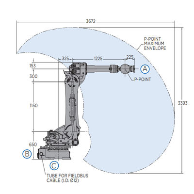 Robot MOTOMAN-GP180 d'Assemblée avec le bras de robot de 6 axes avec la charge utile de pince pour le robot 180kg industriel