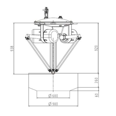 Robot de tri Chine QJRB3-1A avec bras robotique de tri 4 axes pour la manutention CNC en tant que robot Delta