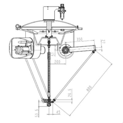 Robot de tri Chine QJRB3-1A avec bras robotique de tri 4 axes pour la manutention CNC en tant que robot Delta