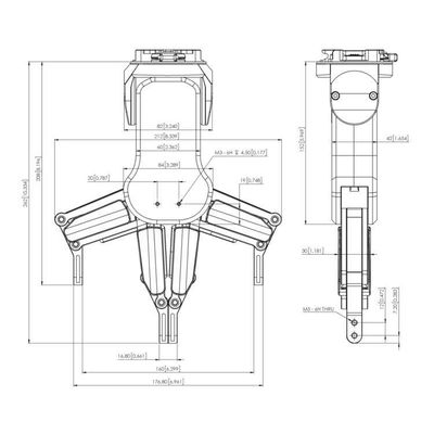 Bras robotique de collaboration avec le doigt flexible RG6 de la pince 2 comme pince de robot