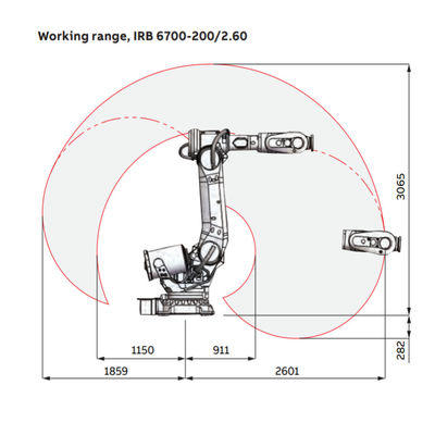 Robot robotique industriel d'Assemblée de chargeuse du bras IRB6700-200/2.6 pour l'Assemblée de moteur
