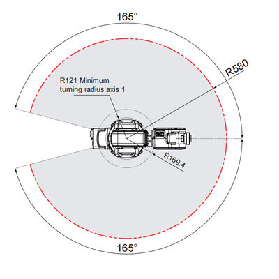 ABB IRB120 avec le bras de robot de 6 axes avec la portée 580mm de la charge utile 3kg pour de transfert comme machine d'Assemblée