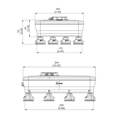 Pince électrique de vide de haute charge utile de pince personnalisable pour le robot de palletisation utilisé avec le robot de collaboration