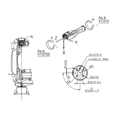 Haut manipulateur Racer-7-1.4 de portée avec la portée de 1436MM en tant que robot industriel de 6 axes pour la machine de soudure de ZARC