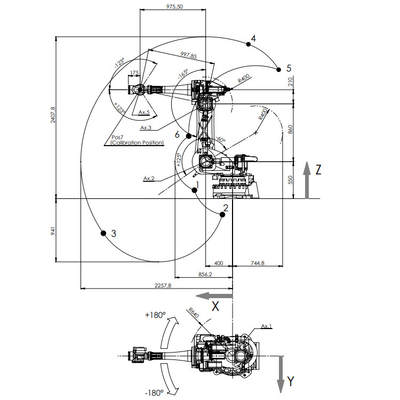 Manipulateur NJ-60-2.2 avec la charge utile 60KG en tant que bras de robot de 6 axes pour l'équipement de manutention