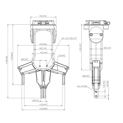 Travail de pince de main de doigt de la pince RG2 deux de robot d'ONrobot pour la pince électrique de cobot d'UR