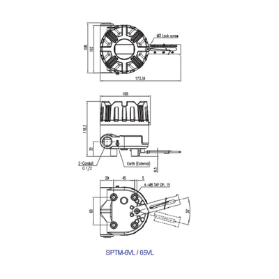 Pièces pneumatiques futées d'émetteur de position d'accessoires de soupape de commande SPTM-V6