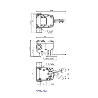 Pièces pneumatiques électriques futées d'émetteur de position de soupape de commande de SPTM-5V