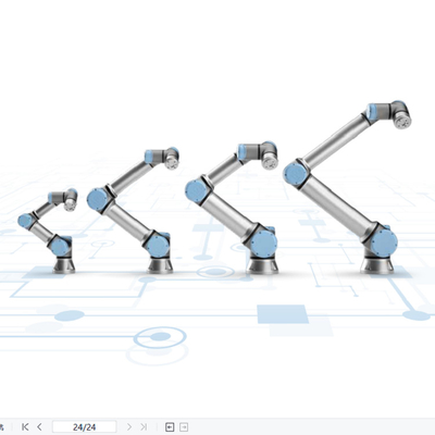 Bras robotique industriel d'Ur3 Cobot avec le système visuel de Cognex de la pince RG6