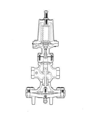 Pilote Operated Pressure Regulator 25P 4&quot; de fonte