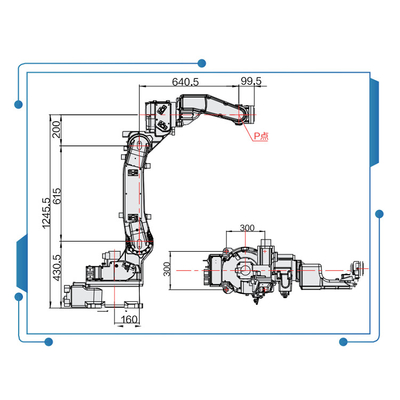 Bras chinois de robot d'axe de la soudure de MIG 6 avec Ehave CM350AR GBSCN