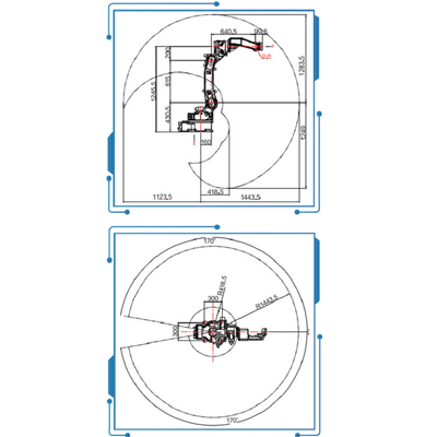 Bras chinois de robot d'axe de la soudure de MIG 6 avec Ehave CM350AR GBSCN