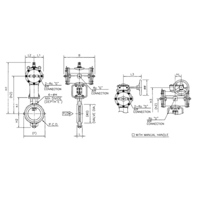 déclencheur pneumatique 6400RB de soupape de commande du globe 710C