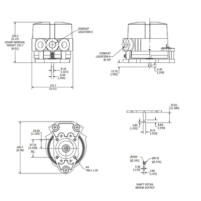 La position rotatoire de Westlock de commutateur de limite de valve de Fisher EZ surveille 2200 séries