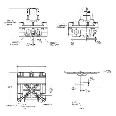 La position rotatoire de Westlock de commutateur de limite de valve de Fisher EZ surveille 2200 séries
